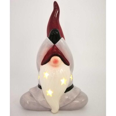 21. Weihnachtsmannfigur mit LED-Beleuchtung, 20 cm