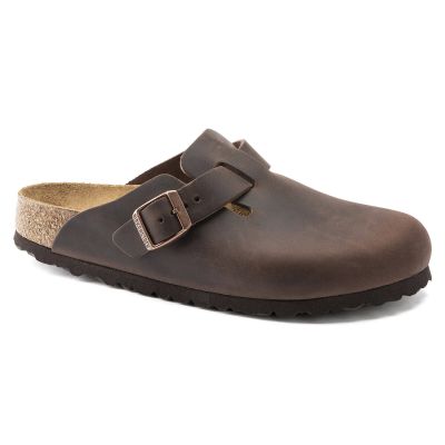 Birkenstock Boston Habana Clogs aus geöltem Leder, normale Weite, Damen-/Herrenschuhe (0860131)