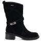 2. Schwarze, hohe Stiefeletten aus Leder für Damen, Big Star UU274608