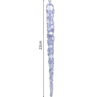 4. Kristall-Eiszapfen-Hängedekoration, 22 cm, 4 Stück
