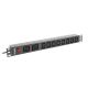 5. LANBERG RACK-STECKDOSENLEISTE 19" PDU PDU-02I1908I-0200-C20-BK (1U, 16A, 2X C19, 8X IEC C13, 2M, C20-STECKER)