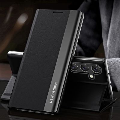 2. Sleep Case Pro Hülle für Samsung Galaxy S25+ mit Klappe und Ständer – Schwarz