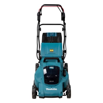 10. Makita DLM481Z Akku-Rasenmäher (Schiebemäher) in Schwarz, Blau und Metallic