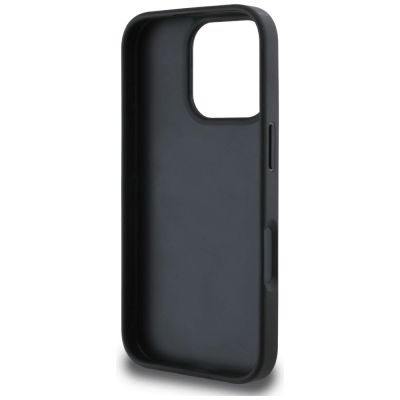 7. Guess Grained Roses Big 4G Logo iPhone 16 Pro Hülle - Schwarz