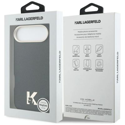 8. Karl Lagerfeld MagSafe Hülle mit Karl-Kopf-Logo für iPhone Air – Schwarz