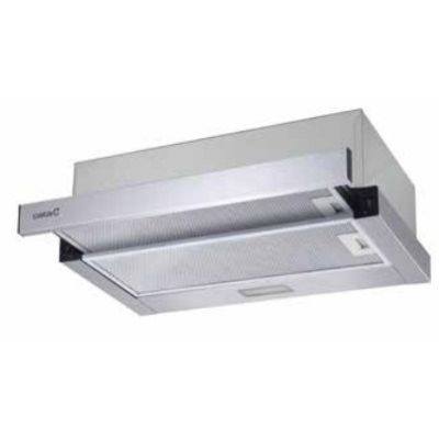 CATA TFB-5160 X Dunstabzugshaube, Energieeffizienzklasse C, Breite 59,5 cm, max. 297 m³/h, mechanische Steuerung, LED, Edelstahl CATA