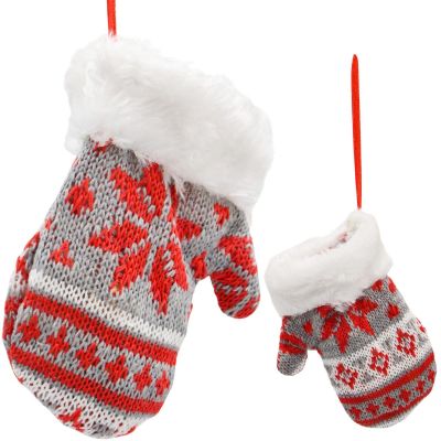 7. Handschuhanhänger, 12 cm, grau, als Geschenkidee