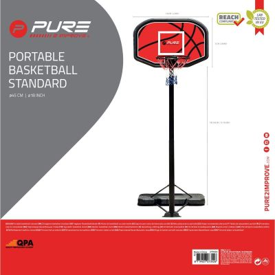 9. PURE 2 IMPROVE VERSTELLBARES BASKETBALLSET 1,90-3,04M