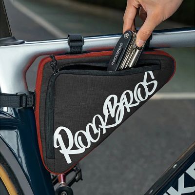 2. Rockbros G002 Flash Journey Dreieck-Rahmentasche 1,4 l – Rot