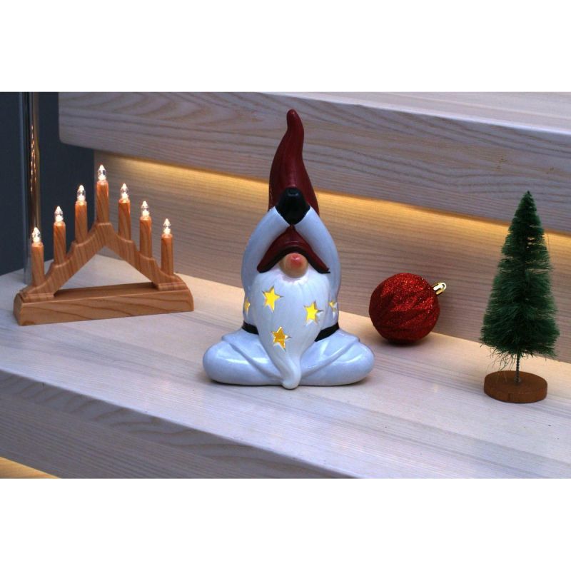 8. Weihnachtsmannfigur mit LED-Beleuchtung, 20 cm