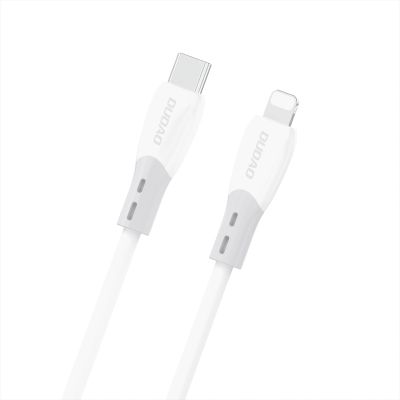 Dudao L25SX 30W USB-C - Lightning Kabel mit weichem Silikongeflecht, 1 m - Weiß