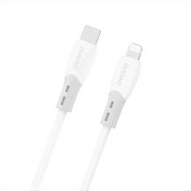 Dudao L25SX 30W USB-C - Lightning Kabel mit weichem Silikongeflecht, 1 m - Weiß