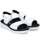 11. Weiße Keilsandalen aus Leder von Rieker, Modell V1382-80
