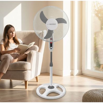 5. Esperanza Typhoon EHF002WE Standventilator (weiß, grau)