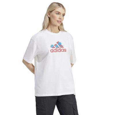 12. adidas Flower Pack Badge of Sport Damen T-Shirt Weiß IT1421