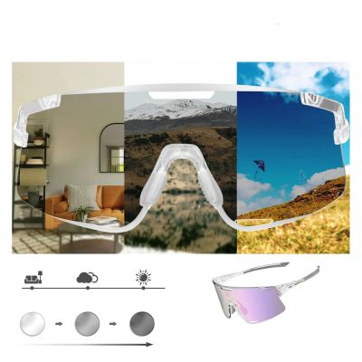 5. Rockbros SP338 ROAD TO SKY Radbrille mit Wechselgläsern – Klar