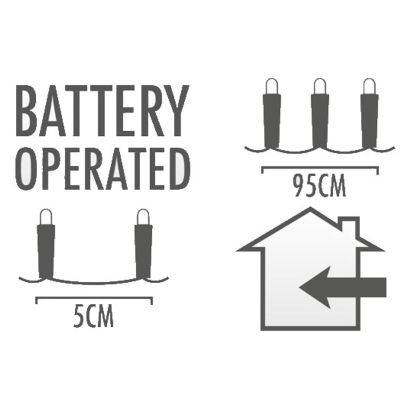 16. Batteriebetriebene Lichterkette mit 100 warmweißen LEDs