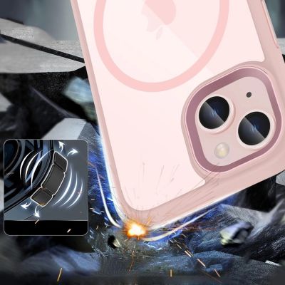 5. Tech-Protect MagMat MagSafe Hülle für iPhone 15 – transparentes Rosa