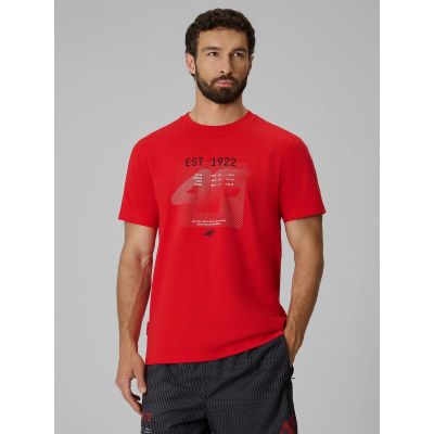 Herren-T-Shirt mit Aufdruck, regulär, Größe 4F 4FRSS26TTSHM4039-62S