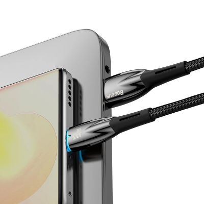 9. Baseus Glimmer Series Schnellladekabel USB-A auf USB-C 100 W 480 Mbit/s 1 m Schwarz