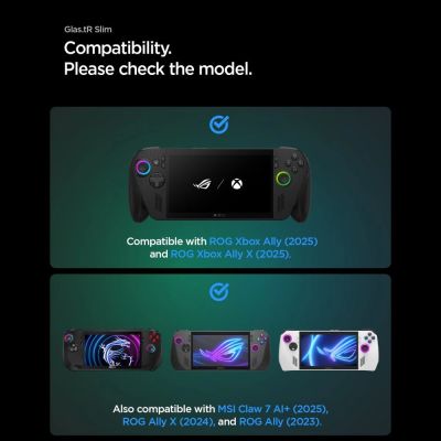5. Spigen Glas.tR Slim Tempered Glass 2er-Pack für ROG Xbox Ally X (2024/2025) / ROG Xbox Ally (2025) / ROG Ally (2023) / MSI Claw 7 AI+