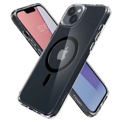 16. Spigen Ultra Hybrid Mag Case mit MagSafe für iPhone 14 Plus – Transparent und Schwarz