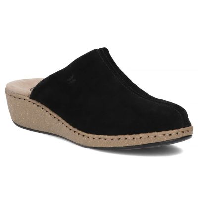 2. Schwarze Keilsandalen aus Leder, Filippo DK7567