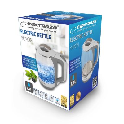 9. Esperanza YUKON EKK025W Wasserkocher (1500W 1,7l; weiß)