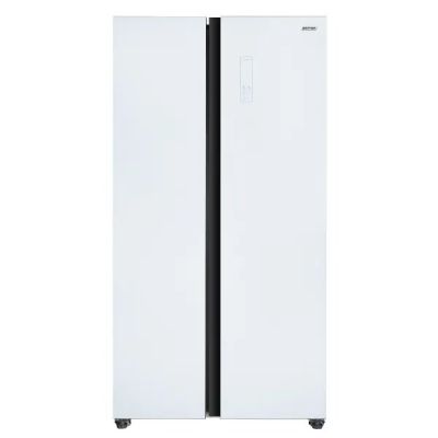 Side-by-Side-Kühl-/Gefrierkombination MPM-427-SBS-05/NL mit NoFrost-Technologie und weißer Glasfront