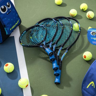 4. Head Novak 23 cv3 3/4 Tennisschläger mit Hülle, schwarz und blau, 235014 SC06