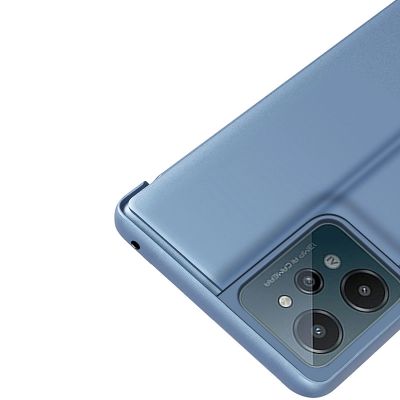 8. Clear View Case Cover für Realme C31 Flipcover schwarz