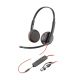 132. POLY Blackwire 3225 USB-C Stereo-Headset + 3,5-mm-Klinkenstecker + USB-C/A-Adapter (Multipack)