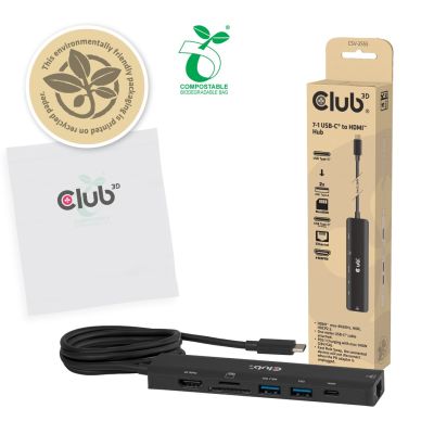 5. CLUB3D CSV-2555 kabelgebundene Dockingstation, Schwarz