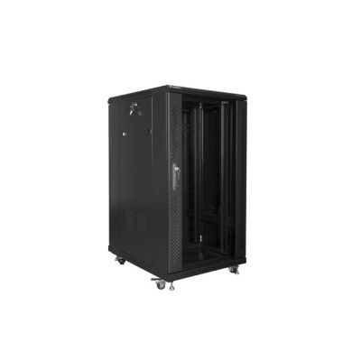 8. Rackschrank Lanberg FF01-6822-12B (22 HE; 19''; 1160 mm / 600 mm / 800 mm; Standgerät; Glas; 800 kg; schwarz)