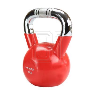 8. Kettlebell Gusseisengriff Chrom gerändelt HMS KTC06 ROT 