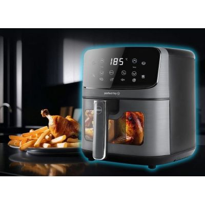 8. ELDOM FETTFREIE FRITTEUSE FR45 FRITELO 1500W TEMPERATURREGELUNG 80-200°C GLASFENSTER IM BEHÄLTER TOUCHSCREEN-BEDIENFELD