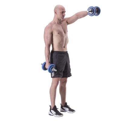 14. HMS SGG30 BAR 2-in-1 Gewichtsset (Langhantel und Kurzhanteln) 30 kg