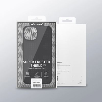 5. Nillkin Super Frosted Shield Pro Hülle für iPhone 14 Plus Rückseite schwarz