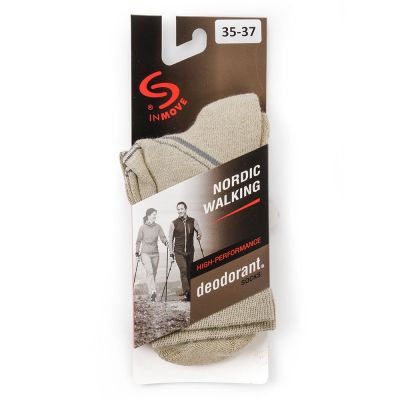 NORDIC WALKING DEODORANT-Socken, beige