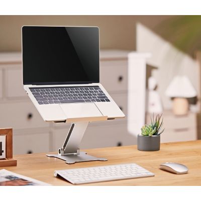 13. GEMBIRD Faltbarer Notizbuchständer 15,6" Silber
