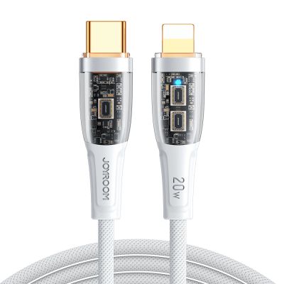 2. Joyroom Star-Cloud Series A3 USB-C/ Lightning 20 W 1,2 m Kabel mit Smart Switch – Weiß