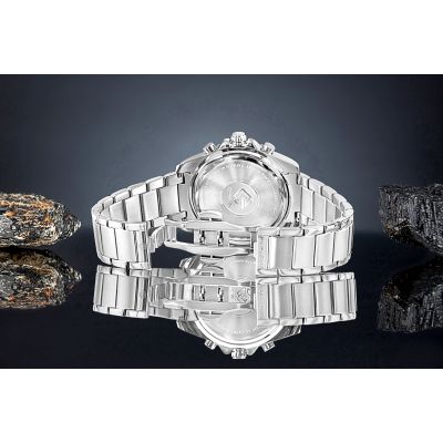 6. Giewont Herrenuhr Chronograph Saphir Silber Grün GW3970-B8