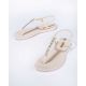 4. Ipanema Sandal Class Damen-Flip-Flop-Sandalen in Beige mit Strasssteinen