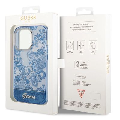 8. Guess GUHCP14XHGPLHB iPhone 14 Pro Max 6,7" Blau/Blau Hardcase Porcelain Collection