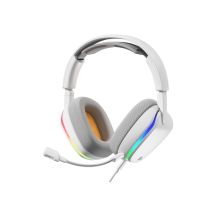 Glorious Gaming Glorious GHS Eternal RGB – RGB-Stereo-Gaming-Kopfhörer für PC, PS5, PS4, Switch – Speziell abgestimmte Treiber, abnehmbares Mikrofon, USB-C – Robust und komfortabel für 24/7 – Weiß