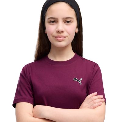 4. Puma Cls Badge Katzen-T-Shirt Lila Kinder T-Shirt 694700 41