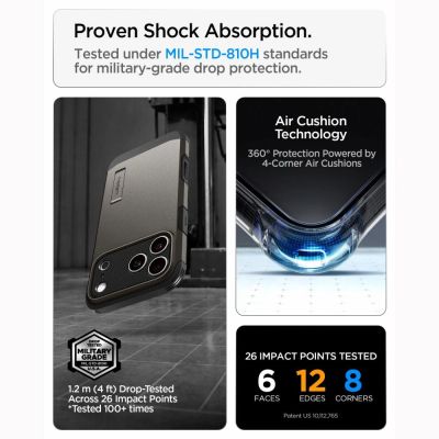 13. Spigen Tough Armor Hülle für iPhone 18 Pro Max / 17 Pro Max – Schwarz