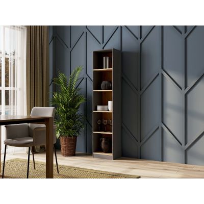 3. R40 Bücherregal 40x30xH181 Anthrazit/Handwerker