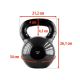 28. Schwarze, vinylbeschichtete Kettlebell aus Gusseisen HMS KNV20 