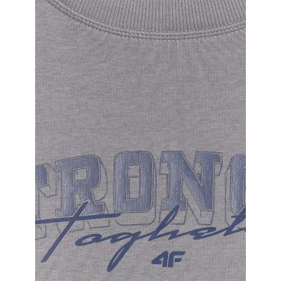 9. Lockerer Jungen-Sweatshirt ohne Kapuze 4F 4FJRSS26TSWSM2635-24S